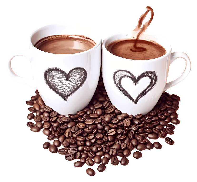 Coffee cup made of beans